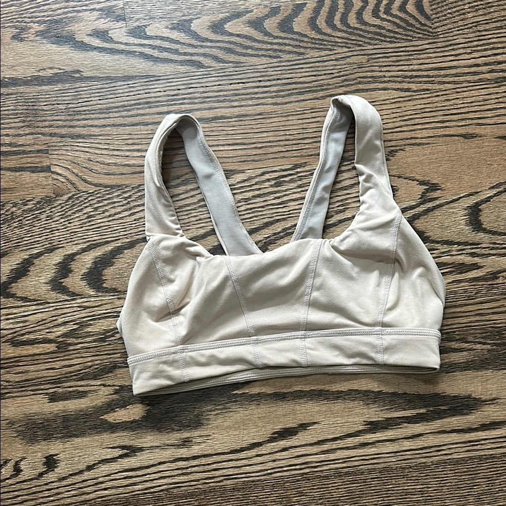 Free People movement Women's Cream Seamless Sports Bra nude